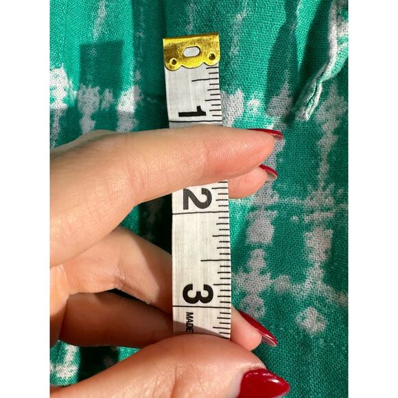 J Crew Shorts Womens Large Green Linen Tie Dye Comfy Beachy Boho Casual Pockets - Picture 8 of 10